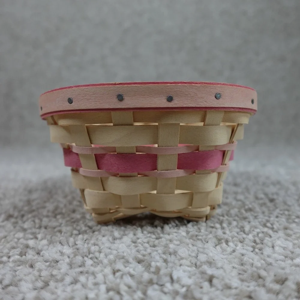 Longaberger 2008 Horizon of Hope Basket Pink Woven Support a Cure Handmade